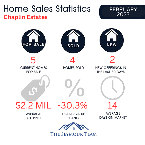 Chaplin Estates Home Sales Statistics for February 2023