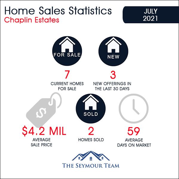 Chaplin Estates Home Sales Statistics for July 2021